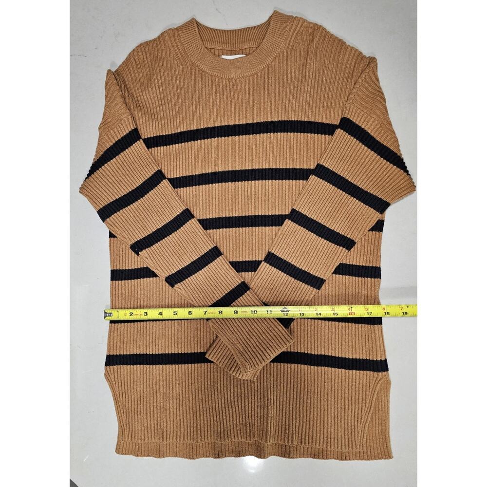 Abercrombie & Fitch Soft A&F Collection Sweater Women’s Small Tan Black Stripe K